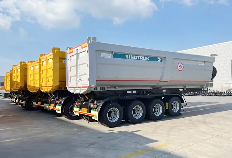 Our trucks sinotruk howo semi truck dump trailer