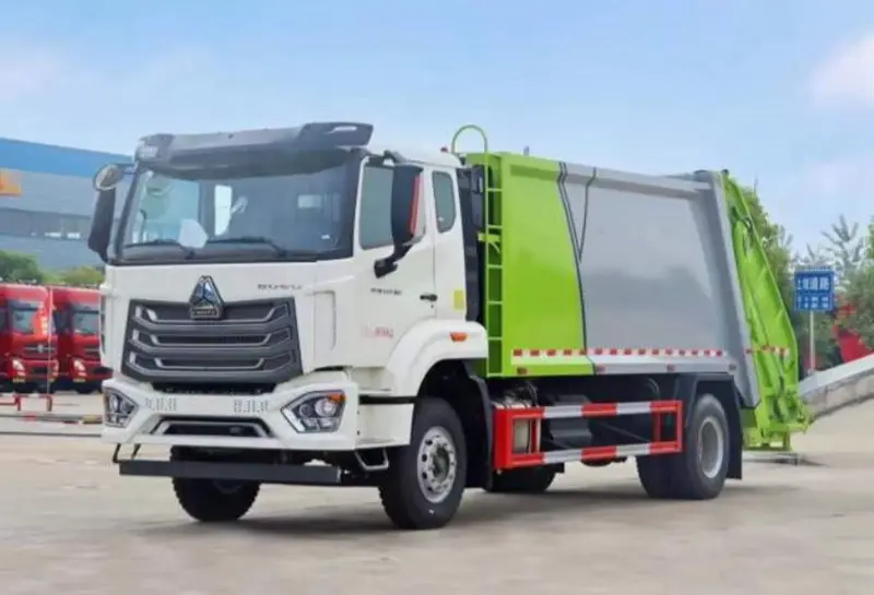 Our trucks sinotruk howo 4x2 garbage truck
