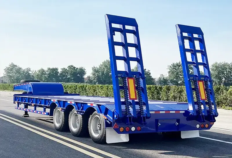 Our trucks sinotruk howo low bed semi trailer